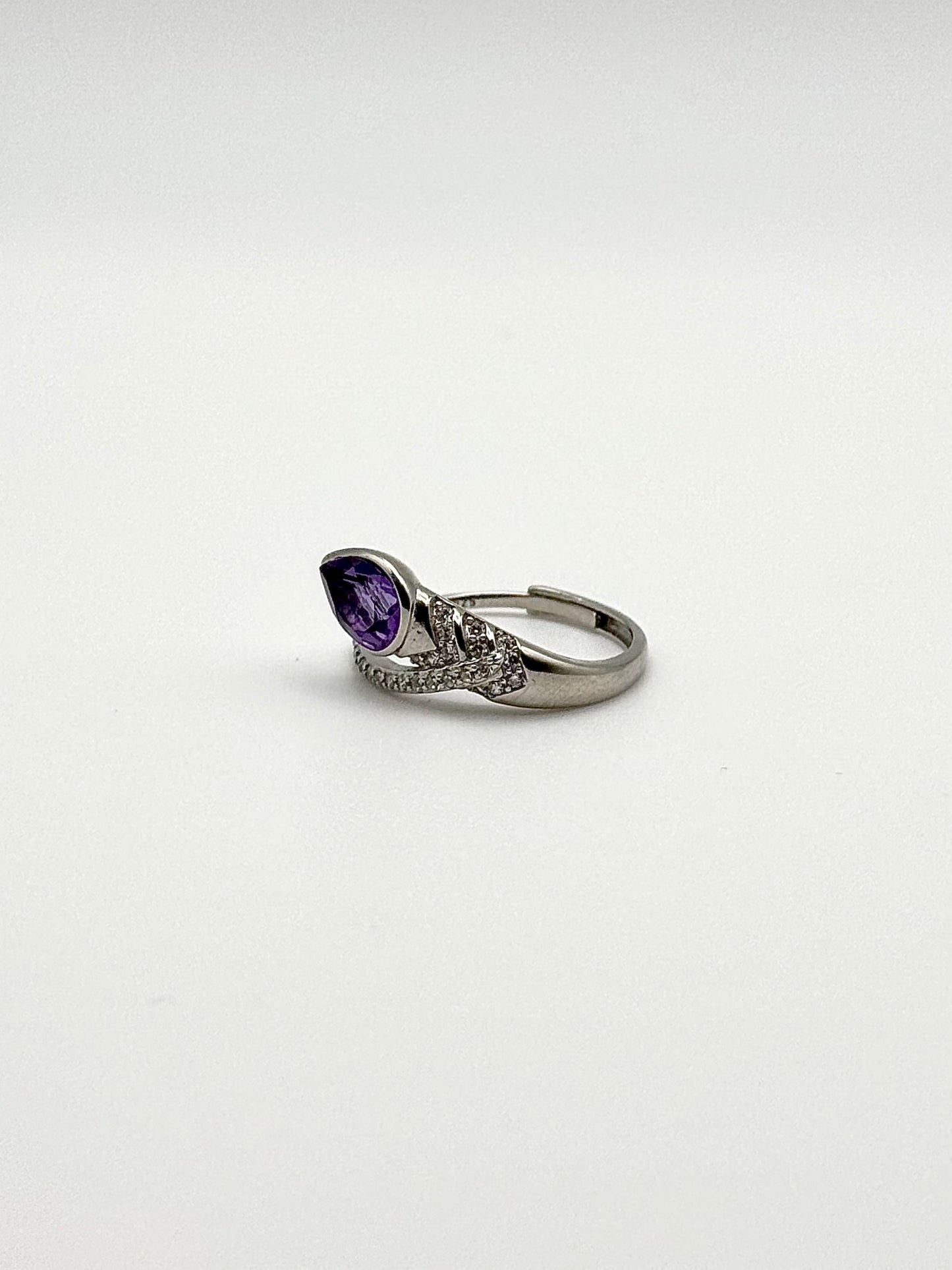 Amethyst Snake Ring