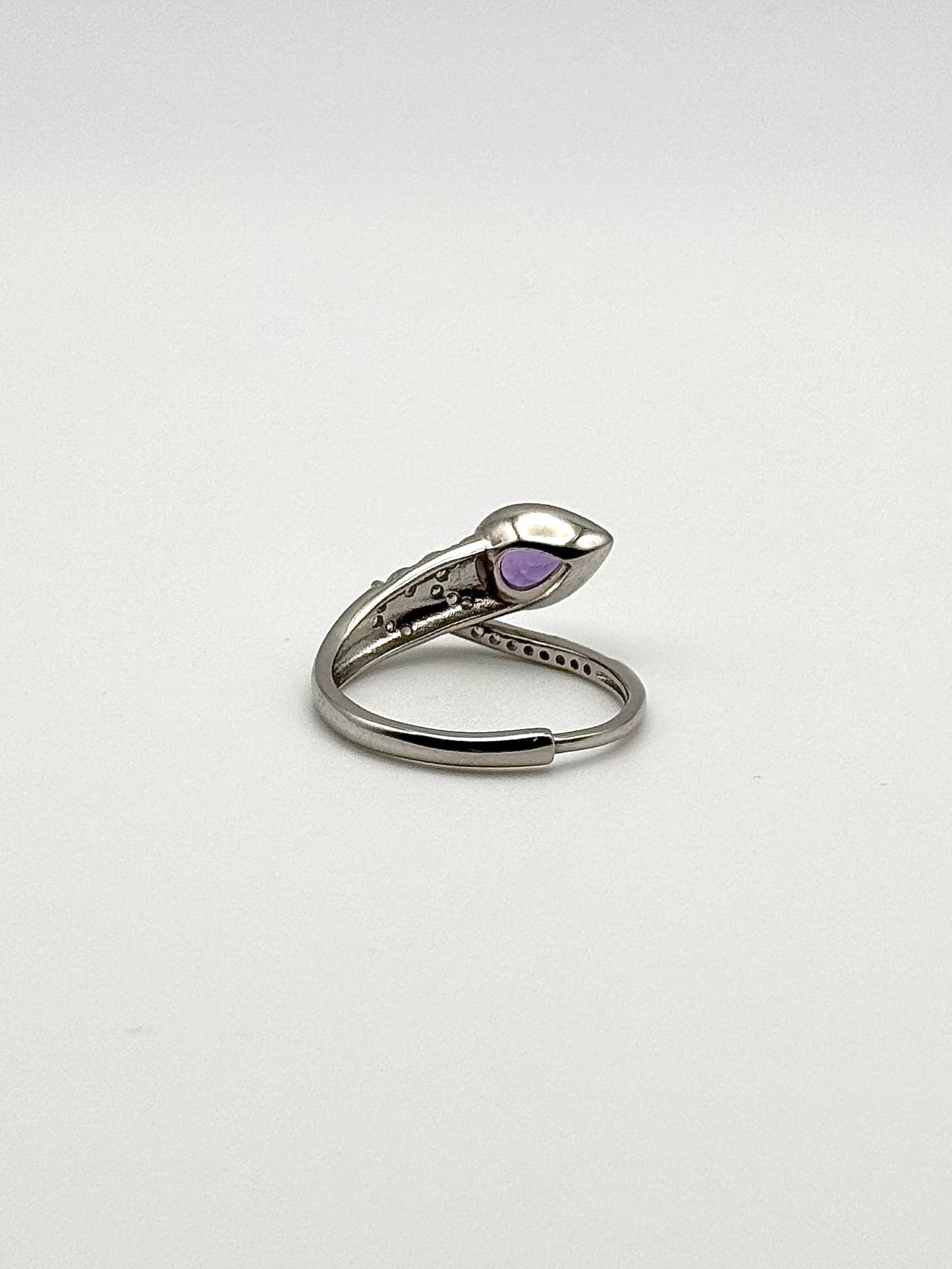 Amethyst Snake Ring