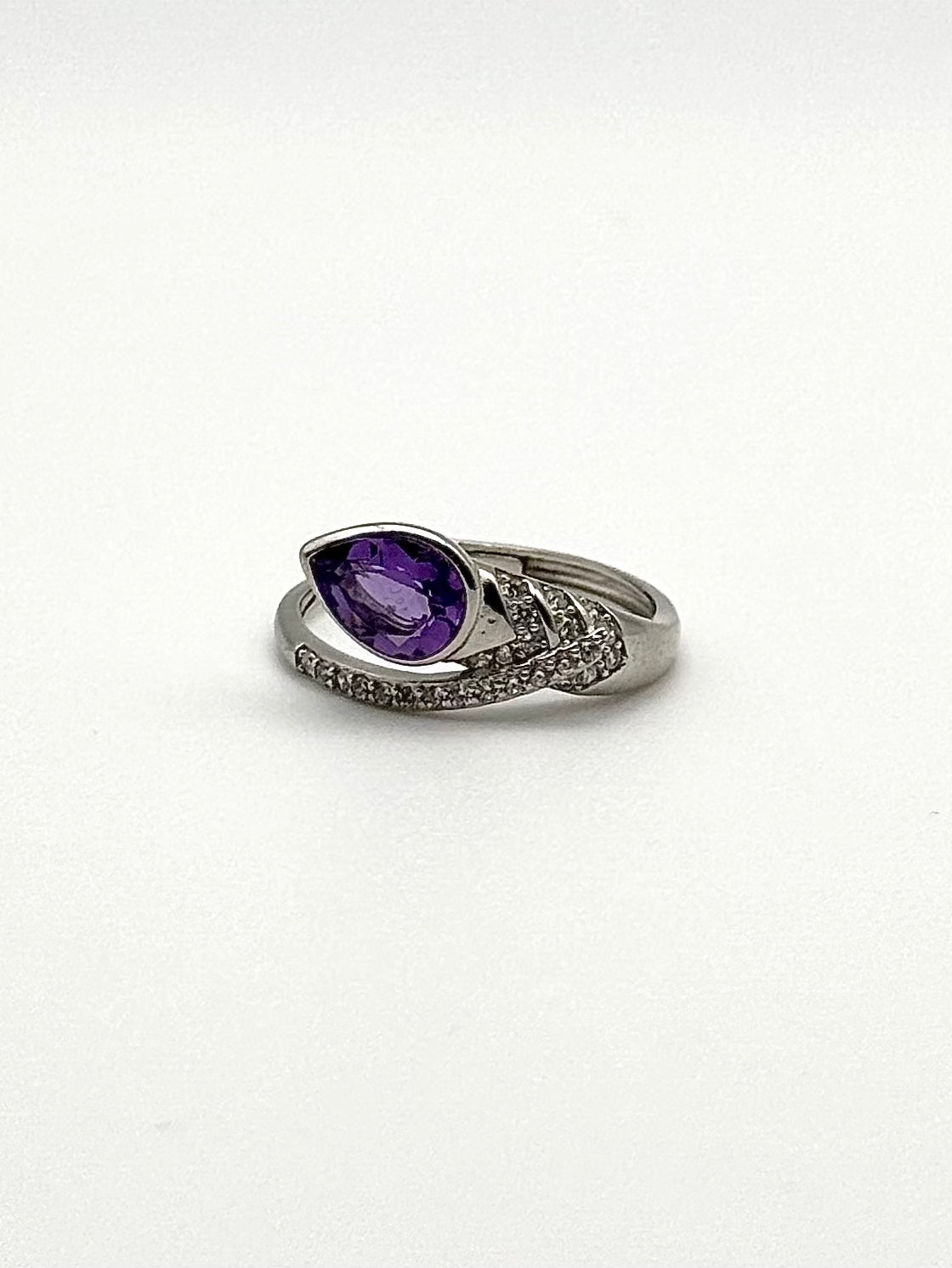 Amethyst Snake Ring